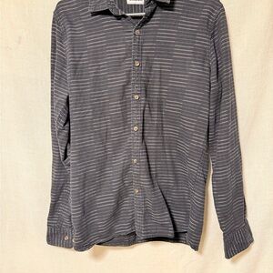 Men's Striped Black Shirt